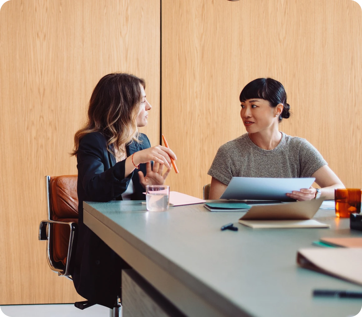 Women having a meeting at work